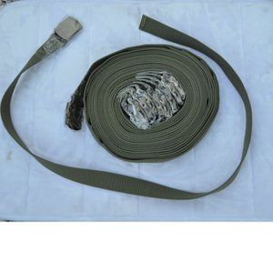 Lot 12 Army Canvas Web Belt Military Style with Brass Buckle Adjustable one size